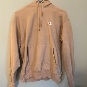 Pink reverse weave champion hoodie